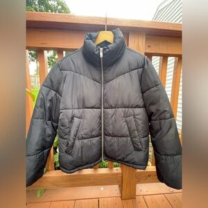 Three Dots Black Puffer Jacket